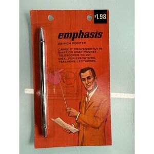 Vintage Eversharp Emphasis 22 Inch Pointer Sealed Card $1.98 Parker Pen